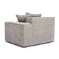 Mindy Performance Chenille Basketweave Modular Corner Chair - Taupe / RAF