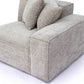 Mindy Performance Chenille Basketweave Modular Corner Chair - Taupe / RAF