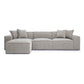 Mindy 4-Piece Performance Chenille Basketweave Modular Sectional - Taupe