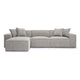 Mindy 4-Piece Performance Chenille Basketweave Modular Sectional - Taupe