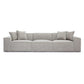 Mindy Taupe Chenille Basketweave Modular Sofa