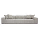Mindy Taupe Chenille Basketweave Modular Sofa