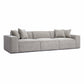 Mindy Taupe Chenille Basketweave Modular Sofa