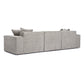 Mindy Taupe Chenille Basketweave Modular Sofa