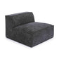 Mindy Charcoal Chenille Basketweave Armless Chair
