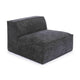 Mindy Charcoal Chenille Basketweave Armless Chair
