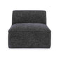 Mindy Charcoal Chenille Basketweave Armless Chair
