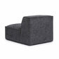 Mindy Charcoal Chenille Basketweave Armless Chair
