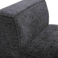 Mindy Charcoal Chenille Basketweave Armless Chair