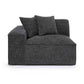 Mindy Charcoal Chenille Basketweave LAF Corner Chair