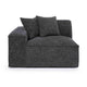 Mindy Charcoal Chenille Basketweave LAF Corner Chair