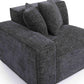 Mindy Charcoal Chenille Basketweave LAF Corner Chair