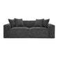 Mindy Charcoal Chenille Basketweave Modular Loveseat