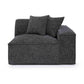 Mindy Charcoal Chenille Basketweave RAF Corner Chair