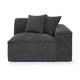 Mindy Charcoal Chenille Basketweave RAF Corner Chair