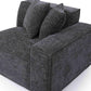 Mindy Charcoal Chenille Basketweave RAF Corner Chair