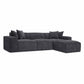 Mindy Charcoal Chenille Basketweave Modular Sectional