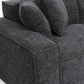 Mindy Charcoal Chenille Basketweave Modular Sectional