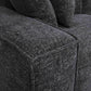 Mindy Charcoal Chenille Basketweave Modular Sofa