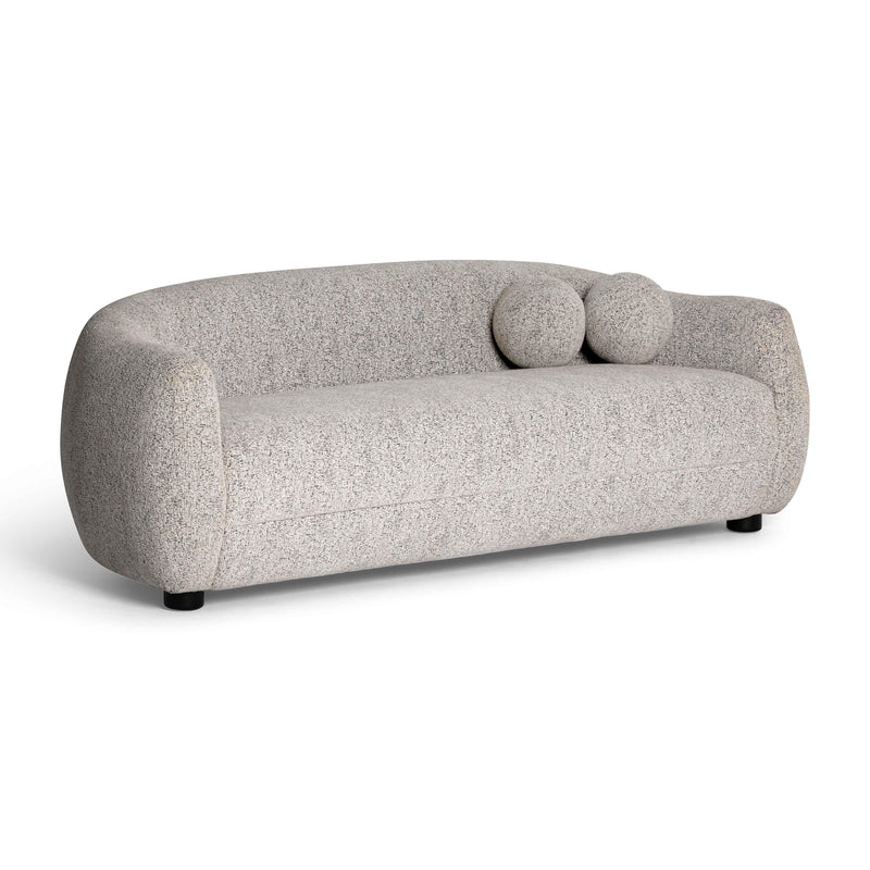 Judy 80" Black and White Woven Performance Fabric Sofa