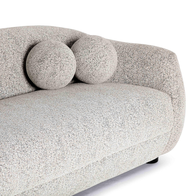 Judy 80" Black and White Woven Performance Fabric Sofa
