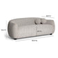 Judy 80" Black and White Woven Performance Fabric Sofa