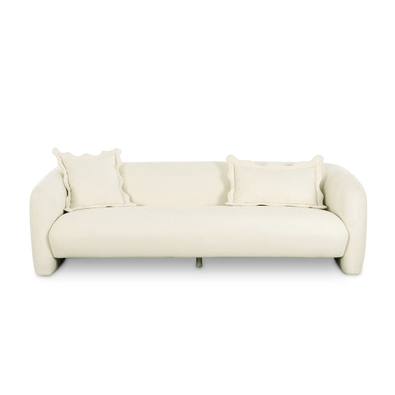 Lou 91" Performance Velvet Sofa - Cream