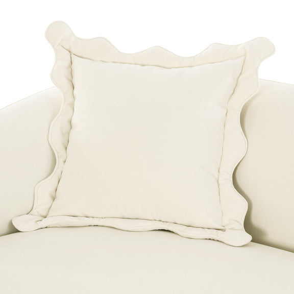 Lou 91" Performance Velvet Sofa - Cream