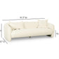 Lou 91" Performance Velvet Sofa - Cream