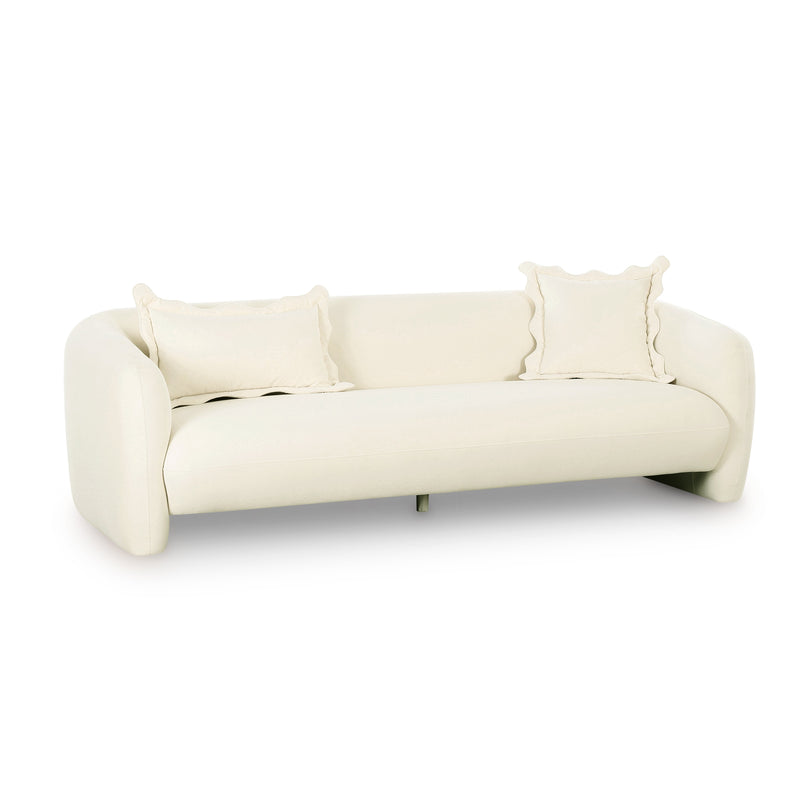Lou 91" Performance Velvet Sofa - Cream