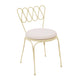 Erica Cream Wrought Iron Outdoor Chair
