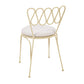 Erica Cream Wrought Iron Outdoor Chair