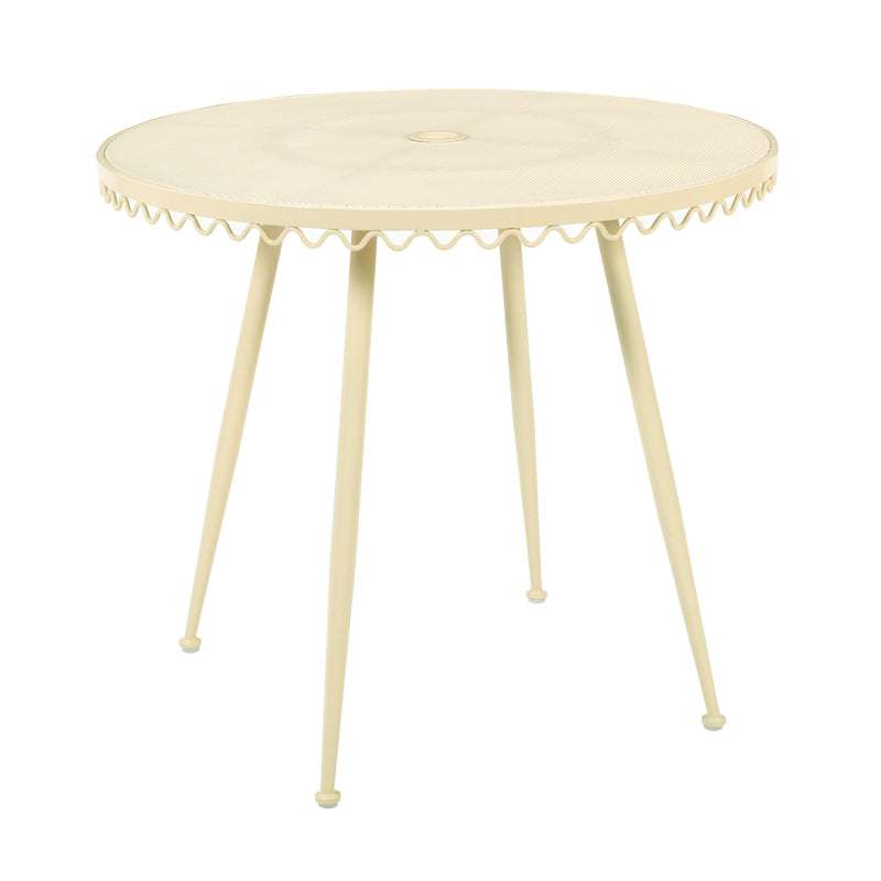 Erica Cream Wrought Iron Outdoor Cafe Table