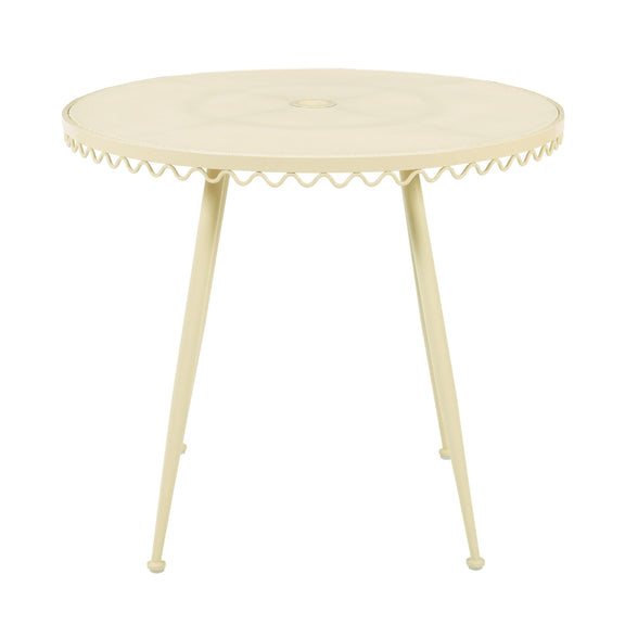 Erica Cream Wrought Iron Outdoor Cafe Table