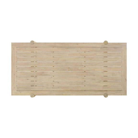 Gata Light Teak Outdoor Rectangular Dining Table