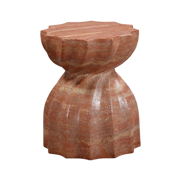 Turin Indoor/Outdoor Concrete Stool - Red