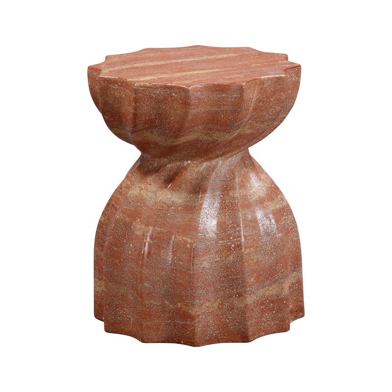 Turin Indoor/Outdoor Concrete Stool - Red