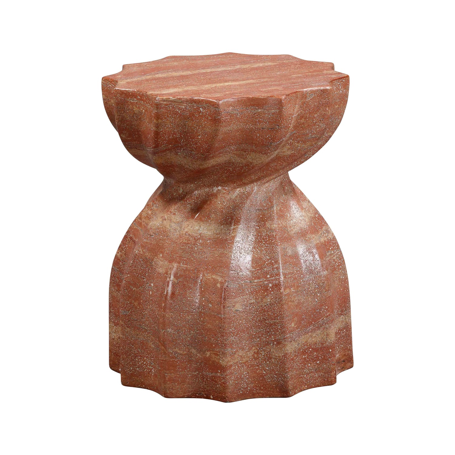 Turin Indoor/Outdoor Concrete Stool - Red