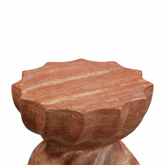 Turin Indoor/Outdoor Concrete Stool - Red