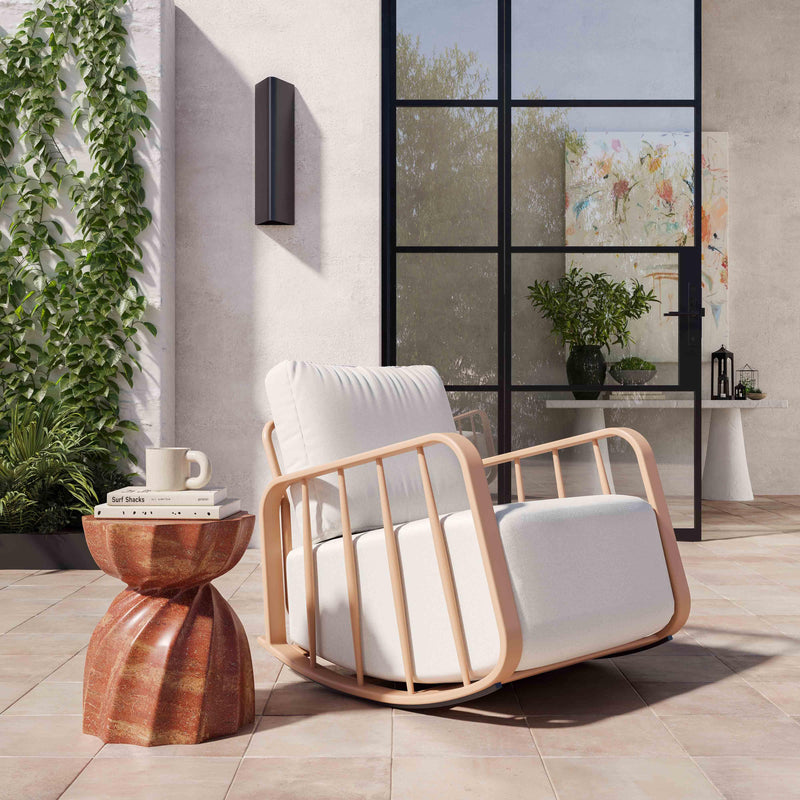 Turin Indoor/Outdoor Concrete Stool - Red