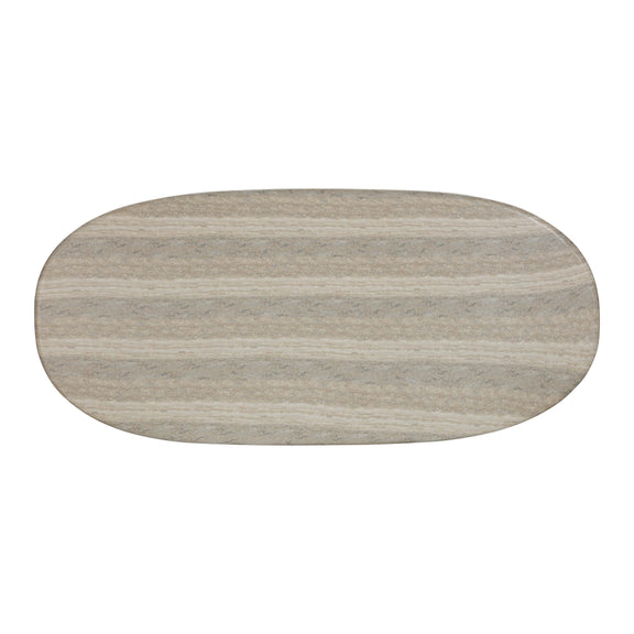 Smooch Faux Travertine Indoor / Outdoor Pedestal Dining Table