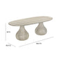 Smooch Faux Travertine Indoor / Outdoor Pedestal Dining Table