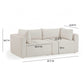 Hangover Cream Outdoor Modular Loveseat