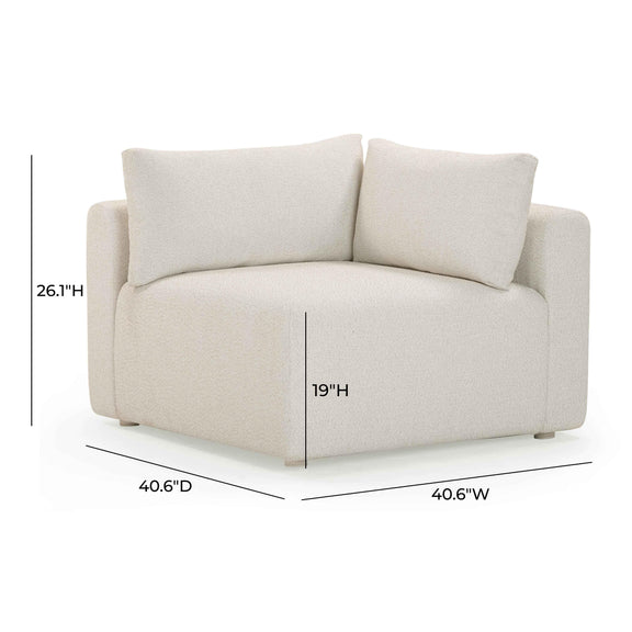 Hangover Cream Modular Outdoor Corner Chair