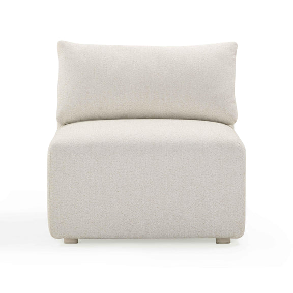 Hangover Cream Performance Fabric Outdoor Modular Armless Chair