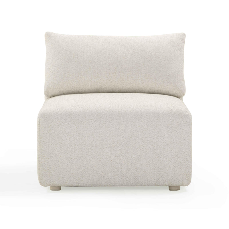 Hangover Cream Performance Fabric Outdoor Modular Armless Chair