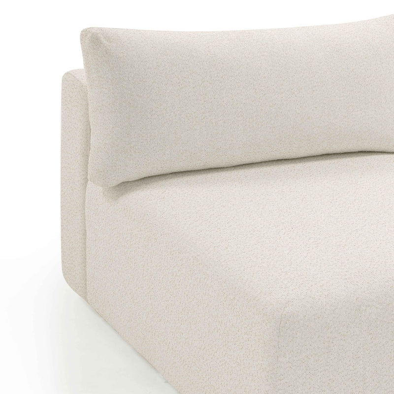 Hangover Cream Performance Fabric Outdoor Modular Armless Chair