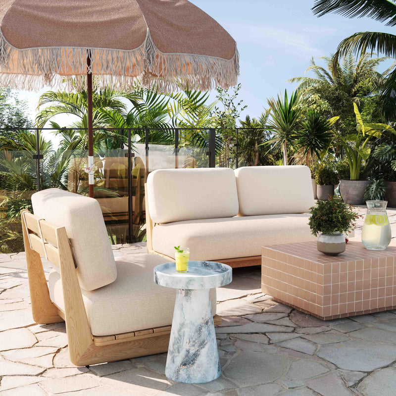 Reavan Cream Outdoor Lounge Sofa