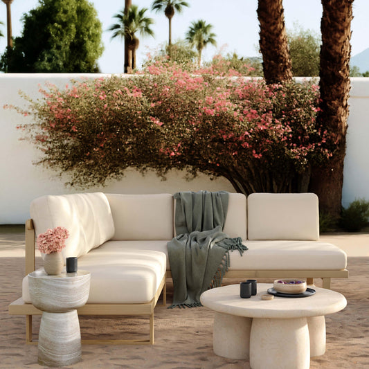 Evan Cream Outdoor L-Sectional
