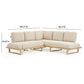 Evan Cream Outdoor L-Sectional